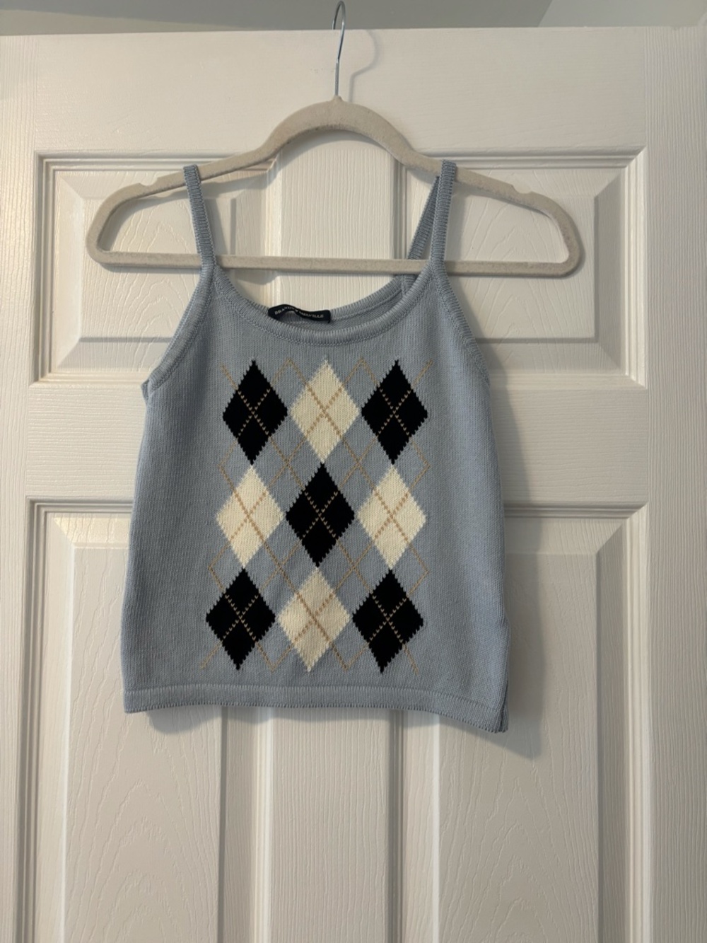 Brandy Melville Argyle Knit Tank - One size fits like XS/S